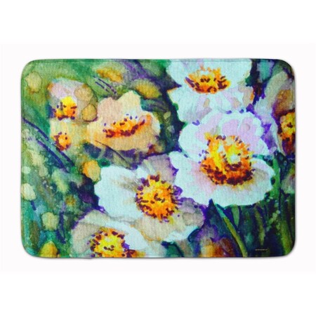 Carolines Treasures Raindrops on Poppies Machine Washable Memory Foam Mat PJC1108RUG